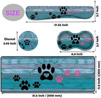 Large Gaming Mouse Pad, Keyboard Wrist Rest pad + Mouse Wrist pad + Coaster Set Extended Waterproof Non-Slip Table mat Suitable for Home Office Learning Games - Black and Pink Dog Paw Prints - Image 6