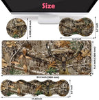 Large XXL Gaming Desk Mat 31.5"x 11.8", Ergonomic Keyboard Wrist Rest & Mouse Pad Wrist Rest + Coaster Set, Non-Slip Base, Memory Foam, Office and Home, Camouflage Giraffe - Image 6