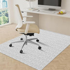 KMAT Office Chair Mat, 45x53in Heavy Duty Hardwood/Tile Floor Protector, Computer Desk Mat for Rolling Chairs, Work, Study, Office, White by KMAT