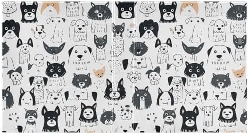 ALAZA Kawaii Puppy Print Dog 3 Ring Binder 1.5 Inch Three Ring Office Binders w/clipboard & 3 Pockets, Hold 200 Sheets, 1pc - Image 2