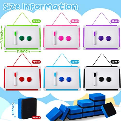 24 Pack 8'' x 12'' Hanging Magnetic Dry Erase Board Small Dry Erase Board - Image 2
