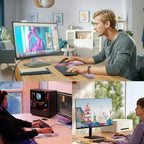 Mouse Pad Wrist Support, Laokiiy 2 in1 Keyboard Wrist Rest+ Ergonomic Mouse Pad, Non-Slip Wrist Rest for Computer Keyboard, Made Easy Typing & Relieve Wrist Pain(Rose Gold Pink Marble) - Image 7