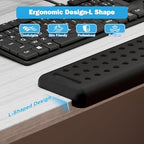 Leolee L-Shaped Desk Long Wrist Rest Elbow 60CM, Black Arm Rest for Desk - Image 2