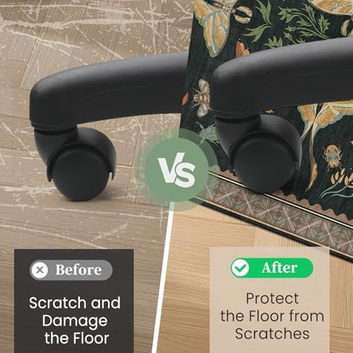 Office Chair Mat for Hardwood Floor & Tile Floor,48"X 60"-Colorful Insects - Image 4