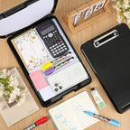 6 Pack Clipboard with Storage, High Capacity Storage Clipboard 8.5 x 11 with Pen Holder, Letter / A4 Size, Inner Plastic Folder Attached for Teacher Office Home, Size 13.4 x 9.4 x 0.9 in - Image 3