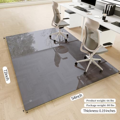 [Tempered Glass] 54" x 72" Glass Office Chair Mat for Carpet - Image 3