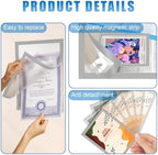 20 Pack Magnetic Sign Holder 8 x 11.5 inches with Magnetic Border - Image 3