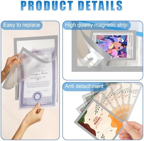 20 Pack Magnetic Sign Holder 8 x 11.5 inches with Magnetic Border - Image 3