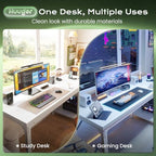 Huuger 55'' x 19.7'' Computer Desk with Power Outlets, 0.95'' Thick Desktop - Image 3
