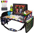 Lusso Gear Kids Travel Tray for Car - Road Trip Essentials for Kids - Car Seat Tray for Toddlers & Kids - Lap Tray for Airplane, Kids Travel Desk, Road Trip Activities (Airplanes) by LussoGear