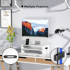 BONTEC Wooden Monitor Stand Riser for Desk, 2-Tier Computer Monitor Stand - Image 3