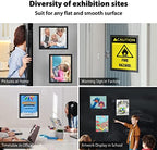 11"x 17" Self Adhesive Magnetic Sign Holder, Double Sided Window Magnetic Display Frame, Peel and Stick Picture Frames for Office/Home/Store/Door/Glass/Wall Display (Black,10Pack) - Image 2