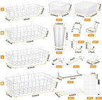95-Piece Pegboard Accessories Set with Hooks, Cups, Wire Shelf, Tissue Box, Clothes Board for Garage, Workshop (Clear) - Image 2