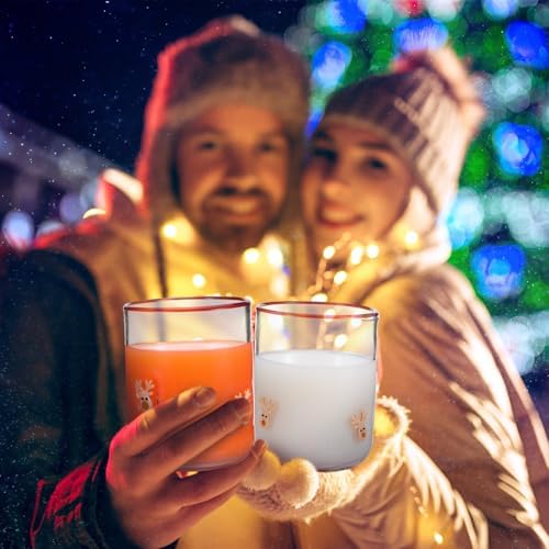 SiliFine 2 PCS Xmas Elk Icon Juice Glasses - Image 6