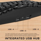 Ergonomic Wired Keyboard with Wrist Rest,9 Independent Shortcut Keys - Image 4