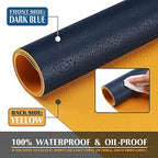 K KNODEL Extra Large Desk Mat, Leather Mouse Pad (47.2"x17", Dark Blue) - Image 4