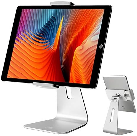 Viozon iPad Pro Stand, Tablet Stands 360° Rotatable Aluminum Alloy Desktop Mount Stand Compatible with 7-13inch iPad Pro iPadAir iPad Mini Surface and Surface Pro (Silver General) by viozon