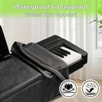 Piano 88 Keys Keyboard Dust Cover with Music Stand Opening of Zipper Design, Dust Proof Cover Compatible for Roland FP30 FP30X Digital Pianos Keyboards - Image 6