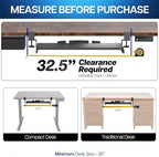 VIVO Large Clamp-on Computer Keyboard and Mouse Under Desk Slider Tray, 27 x 11 inch Pull Out Platform Drawer, White, MOUNT-KB05W - Image 3