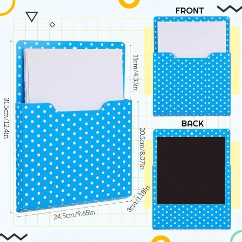 Gilprop 8 Pack Magnetic File Folder Holder for Whiteboard Classroom Storage - Image 2