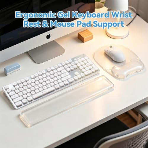 Gel Wrist Rest for Keyboard,Clear Keyboard Wrist Rest and Gel Mouse Pad Set - Image 7
