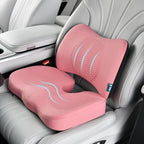 FLORICH Car Seat Cushion and Back Support for Office Chair Memory Foam Chair Cushions Pressure Relief Seat Pads with Gel Massage Point Lumbar Support Relief Sciatica & Tailbone (Light Pink) by FLORICH