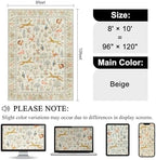DUKINO 8x10 Area Rugs, Washable Soft Animal Bedroom Rug Non Slip, Beige - Image 2