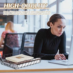 Yeaqee 3 Pcs Letter Tray Classroom Paper Trays,14'' X 10'' X 3'',Black - Image 4