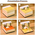 3D Calendar 2027, 3D Memo Pad Art Sticky Notes, Time Piece Calendar 2027, Creative Weekly Notepad with Light, Paper Carving Art Desktop Gift for Christmas Birthday Anniversaries (Sunny Duck 2027) - Image 5