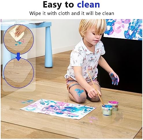 Office Chair Mat for Hard Wood Floors, 36 x 48 inches Clear Floor Mat for for Rolling Chairs, Heavy Duty Wood/Tile Floor Protectors for Home Office, Anti-Slip, Easy to Clean - Image 4