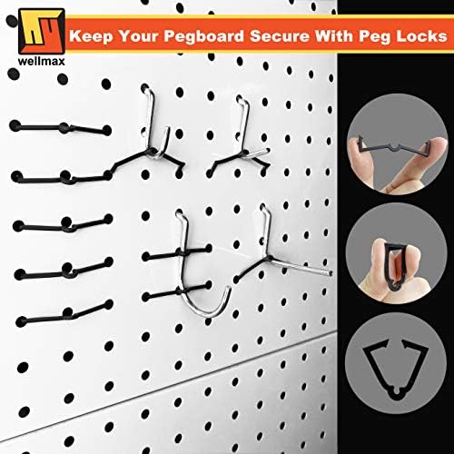 Wellmax 188 Pcs Pegboard Hooks & Accessories, Heavy Duty for Garage & Shop - Image 6