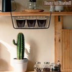 8Pcs Under Shelf Storage Basket, Metal Wire Under Cabinet Basket - Image 5