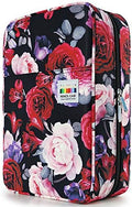 YOUSHARES Colored Pencil Case 304 Slots Pen Case Organizer with Handy Wrap & Zipper, Multilayer Holder for Prismacolor Colored Pencils & Gel Pen (Red Pink Rose) by YOUSHARES