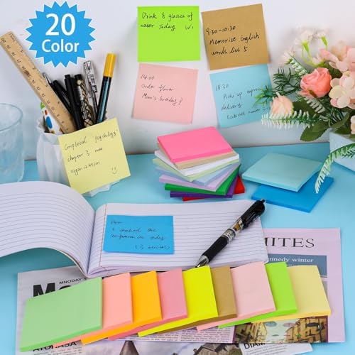 100 Pack Sticky Notes Bulk 3x3 Inch Colorful Self Stick Note Pads - Image 6