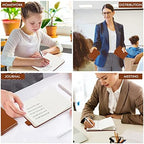 feela 15 Pack Pocket Small Notebooks Bulk, Mini Cute Notepads Hardcover College Ruled Lined Journals with Pen Holder for School Business Memos, with 15 Black Pens, 3.5”x 5.5”, A6, Brown - Image 7