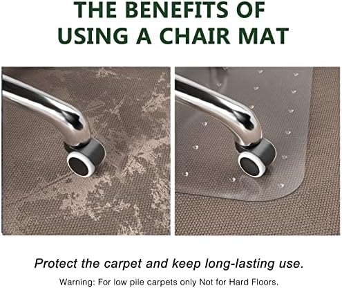 FuturHydro Office Chair Mat for Carpet, 46" x 60" Clear Office Home Floor Protector Mat, Transparent Mats for Office, Home and Gaming Floors (Rectangle) - Image 4
