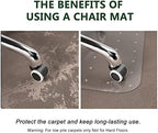 FuturHydro Desk Chair Mat for Flat to Low Pile Carpets, 45" x 53" Clear Office Home Floor Protector Mat, Transparent Mats for Office, Home and Gaming Floors (with Lip) - Image 4