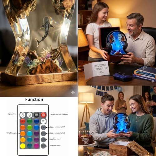 Cool Headphone Stand Holder for Desk, Handmade Ocean Lamp, Ocean Gifts - Image 7