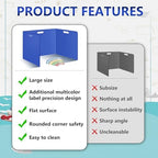 24 Pcs Desk Dividers for Students Classroom Plastic Privacy Folders Blue Test Dividers for Students Desks Trifold Privacy Panel Partitions for School Teacher Supplies(24pcs Blue) - Image 4