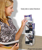 Marketing Holders 12 Pack Brochure Holder Multi Slot Rack for 4" Trifolds Maps or Menus All In One No Assembly Clear Take One Handouts Counter or Hanging Bin for Schools and Libraries - Image 2