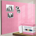 X-Large Cork Board Alternative 12-Pack Felt Bulletin Board Thick and Decorative Pin Board for Home Office Walls 47.24 x 35.43 Inches with 72 Adhesive Tabs - [Chic Pink] by EkkogoAcousticPanels