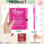 Resurhang 20 Sets Nurses Week Gifts Bulk 2026 Nurse Appreciation Gifts Nursing Thank You Gift Notebook with Pen in Holder and Sticky Note Notepad Marker Index Tab Inspiring Journal Ballpoint Pen - Image 2