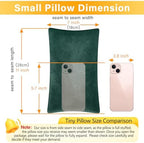 1 MIDDLE ONE 2 Pack Small Pillow, Memory Foam Mini Pillow 11 X 7 Inches for Travel, Sleeping, Nap and Neck, Knee, Lumbar Support, Tiny Cushion for Pet, Dogs (Dark Green) - Image 2