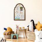 Arch Fabric Cork Board with Brown Frame, 20x30 in - Image 5