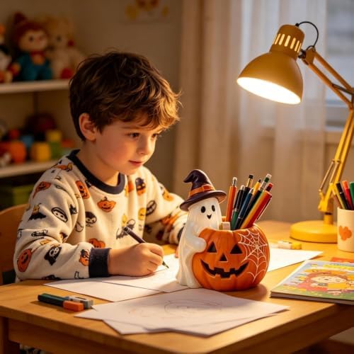 Halloween Ghost Pumpkin Pen Holder, White*2 - Image 4