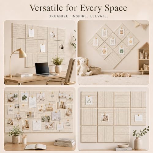 Stripe Felt Bulletin Board Tiles, Cork Board Alternative 48 x 36 in - Image 6