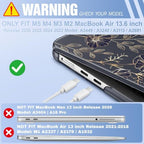 May Chen for M5 MacBook Air 13.6 Inch Case 2026 2025 2024-2022 Release M5 A3449 M4 A3240 M3 A3113 M2 A2681, Plastic Hard Shell Case for MacBook Air 13.6" with Retina Display, Floral Art - Image 2