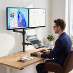 WALI Dual Monitor and Laptop Stand for 17" Notebook and 32" Screens - Image 6