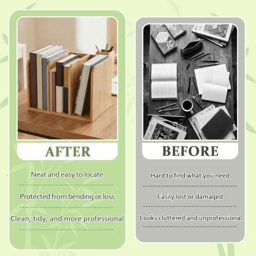Novabright Bamboo Wooden 3-compartment File Magazine Holder, Suit for B5 - Image 5