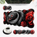 Desk Mat, Mouse Pad with Wrist Rest, 4-in-1 Large Mouse Pads for Desk, Ergonomic Mouse Pad and Keyboard Wrist Rest Gaming Keyboard Mat for Office,Snake and Roses by EFGWSDER